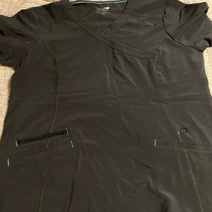 Gray scrub top